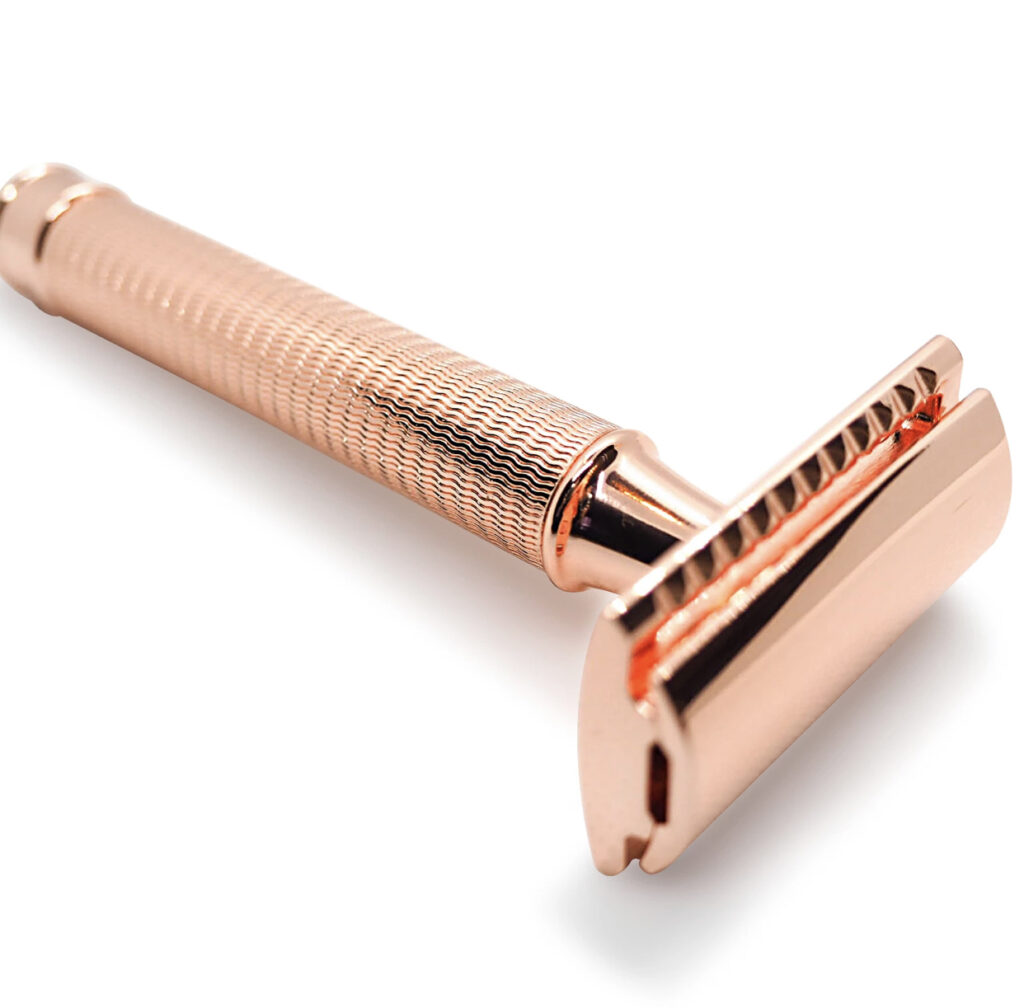 Rose Gold Plastic Razor